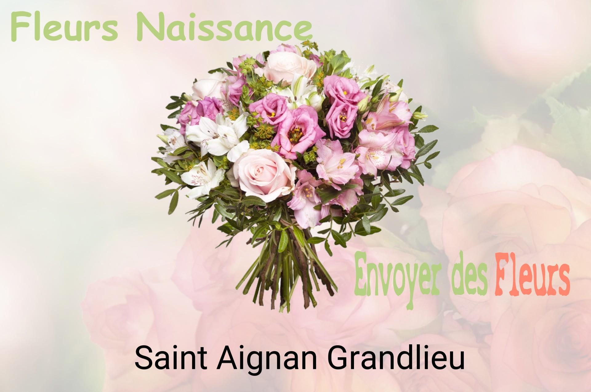 Bouquet de fleurs de naissance livré à Saint-Aignan-Grandlieu