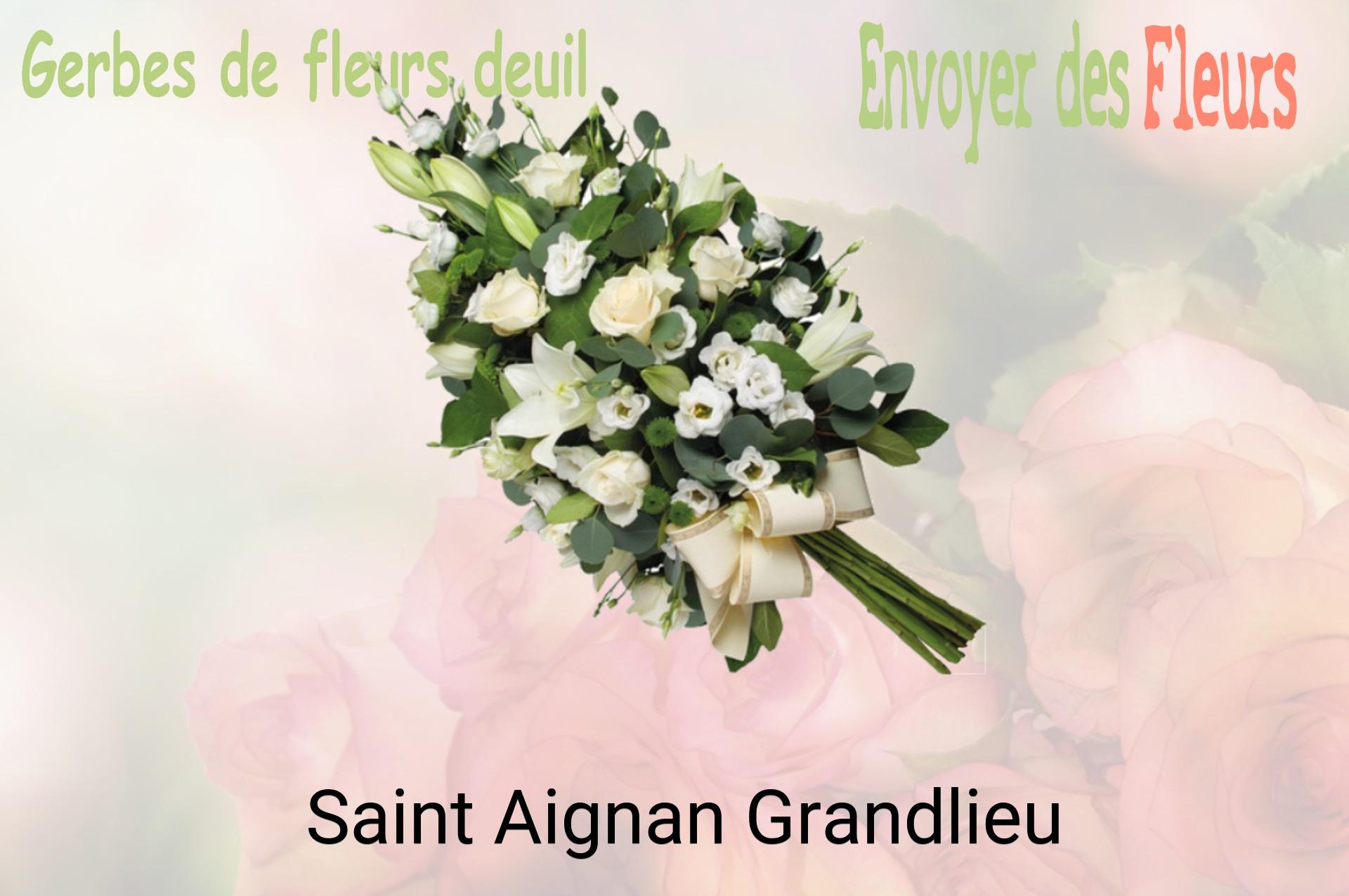 Gerbe de fleurs de deuil livrée à Saint-Aignan-Grandlieu